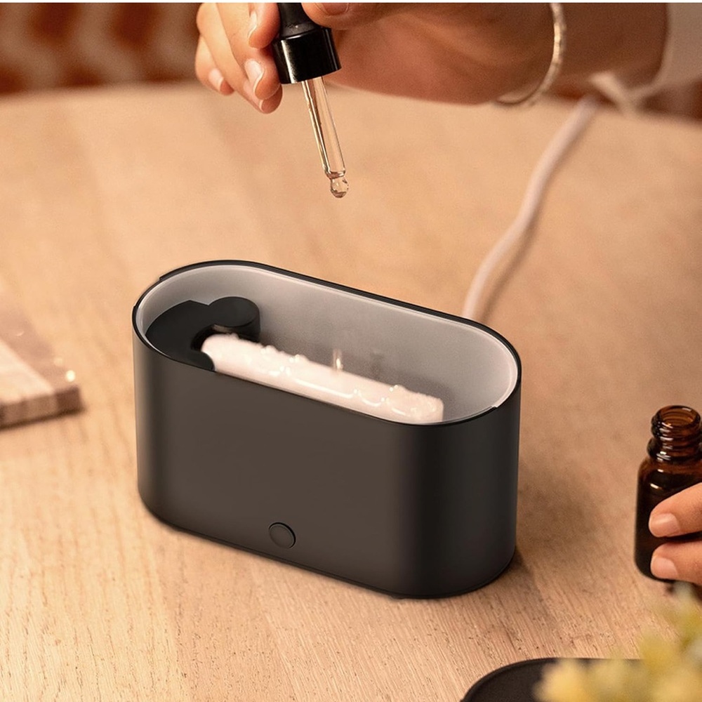 Flame Aromatherapy Diffuser Humidifier in Black - Picture 5 of 8